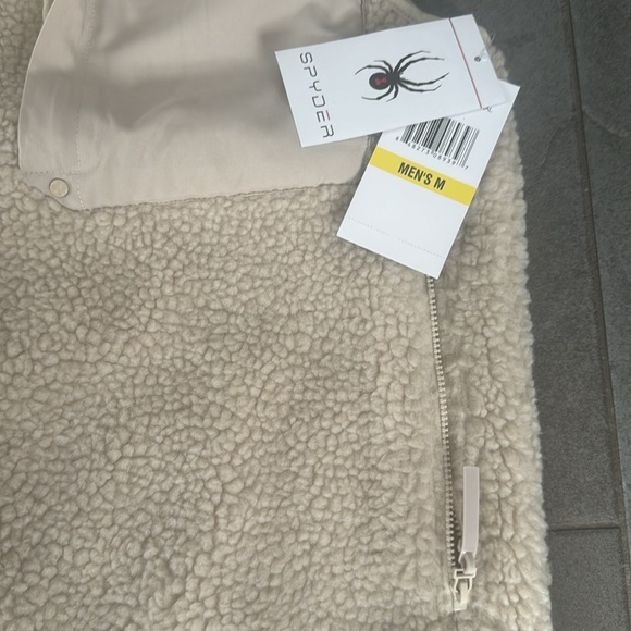 NEW Unisex Spyder Sherpa Vest in Natural Color - Picture 5 of 8